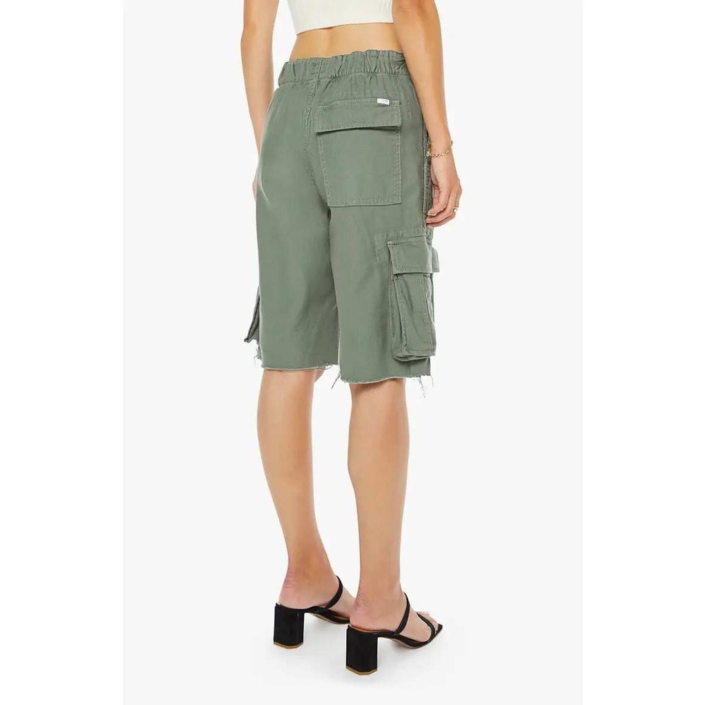 MOTHER Womens The Free Fall Short Fray Size 25 Sir Yes Sir Green Cargo Military